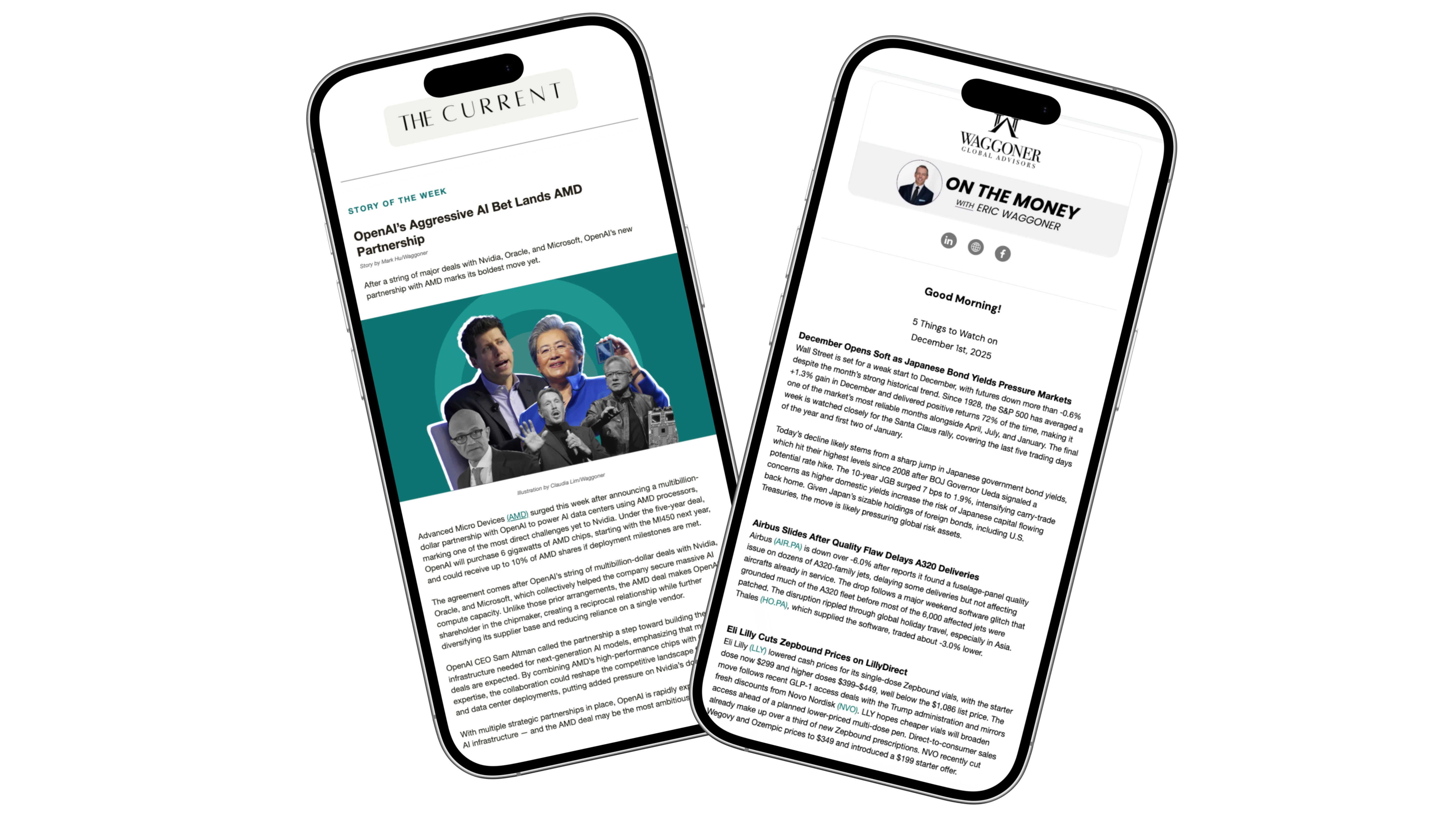 Newsletter on mobile phones